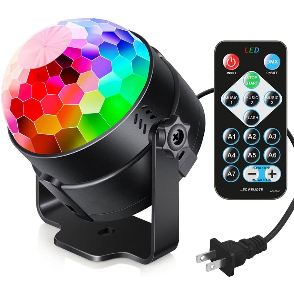 Luzes de festa Luditek Sound Activated Disco Ball Strobe Light