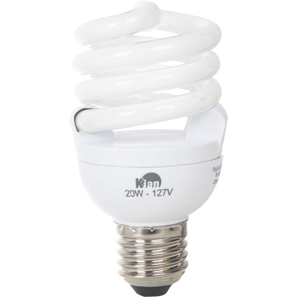 Lâmpada Mini Espiral 20W Kian Branca