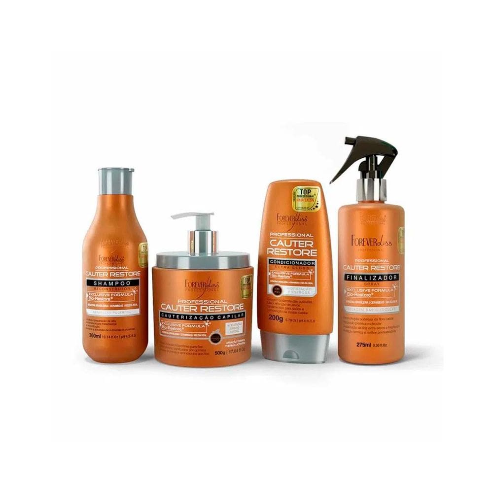 Kit Completo Cauterização Capilar Cauter R. Forever Liss
