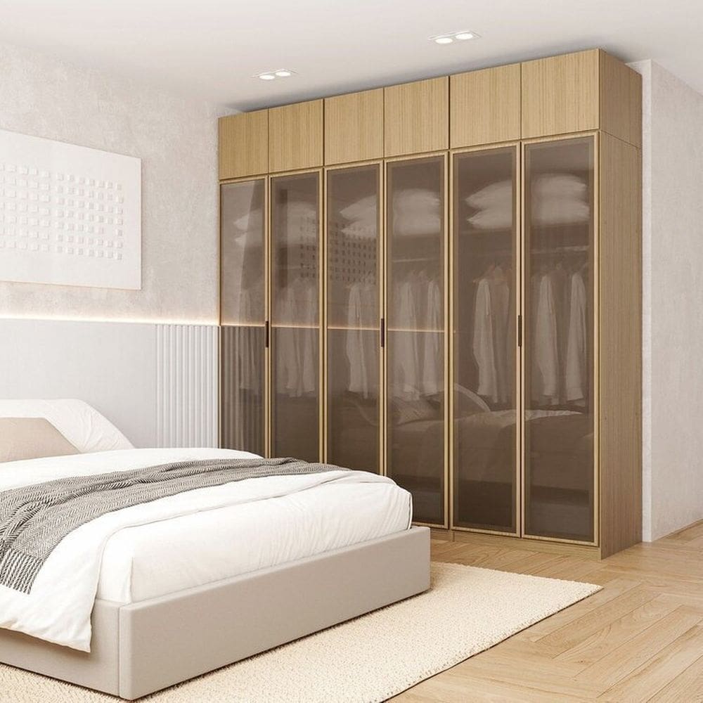 Guarda-roupa Modulado 6 Peças 12 Portas Jade Cabecasa Madeiramadeira Avelã