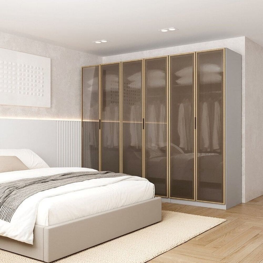 Guarda-roupa Modulado 3 Peças 6 Portas Jade Cabecasa Madeiramadeira Cinza Urbano/Avelã