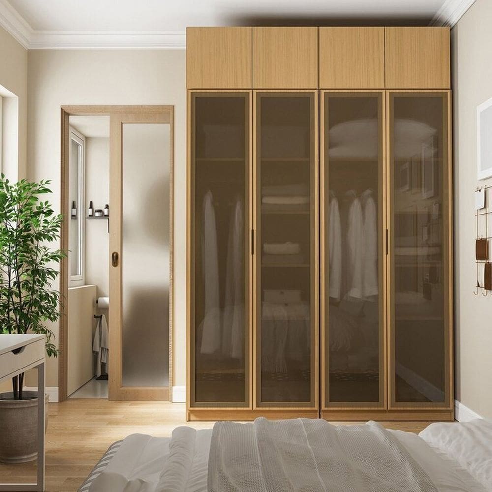 Guarda-roupa Modulado 4 Peças 8 Portas Jade Cabecasa Madeiramadeira Avelã