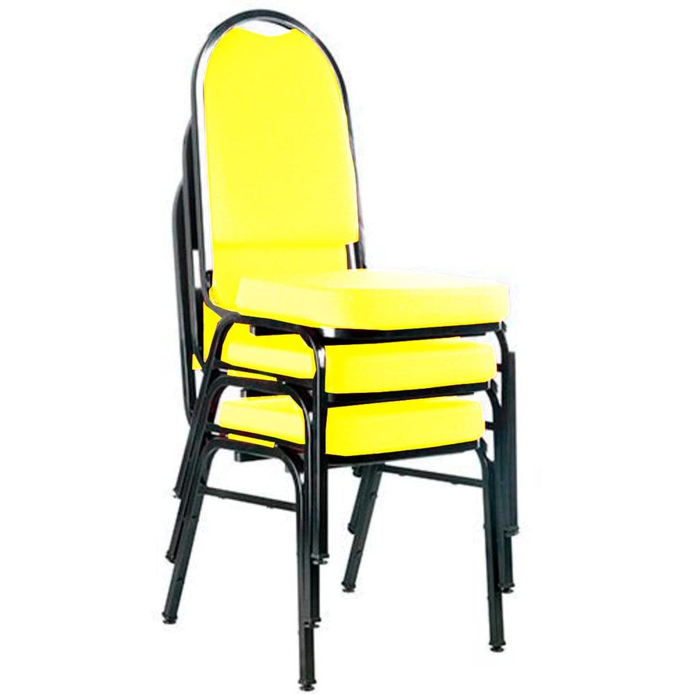 03 Cadeiras para Hotel e Auditório Linha Hotel Amarelo