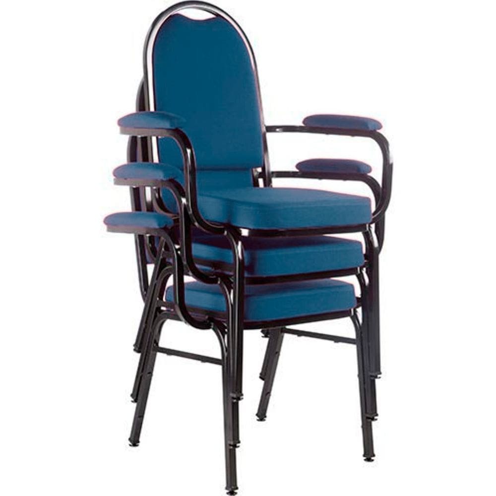 Kit com 3 Cadeiras para Auditório Linha Hotel Azul