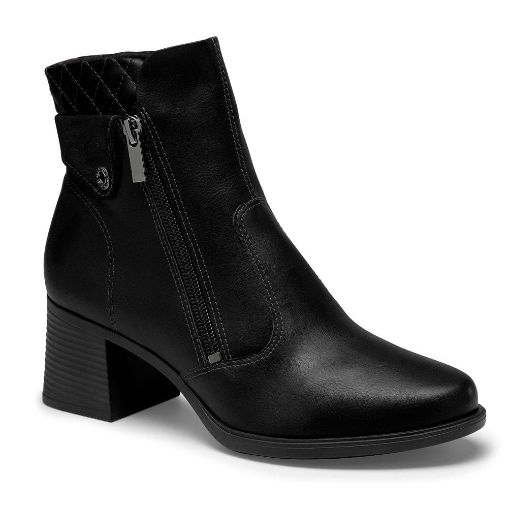 Bota Cano Curto Salto Bloco Feminino ME491