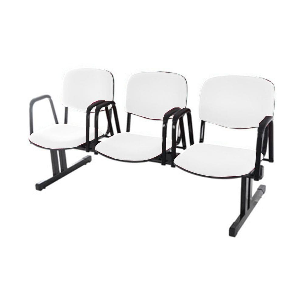 Cadeira em longarina para Auditórios Linha Hotel Branco