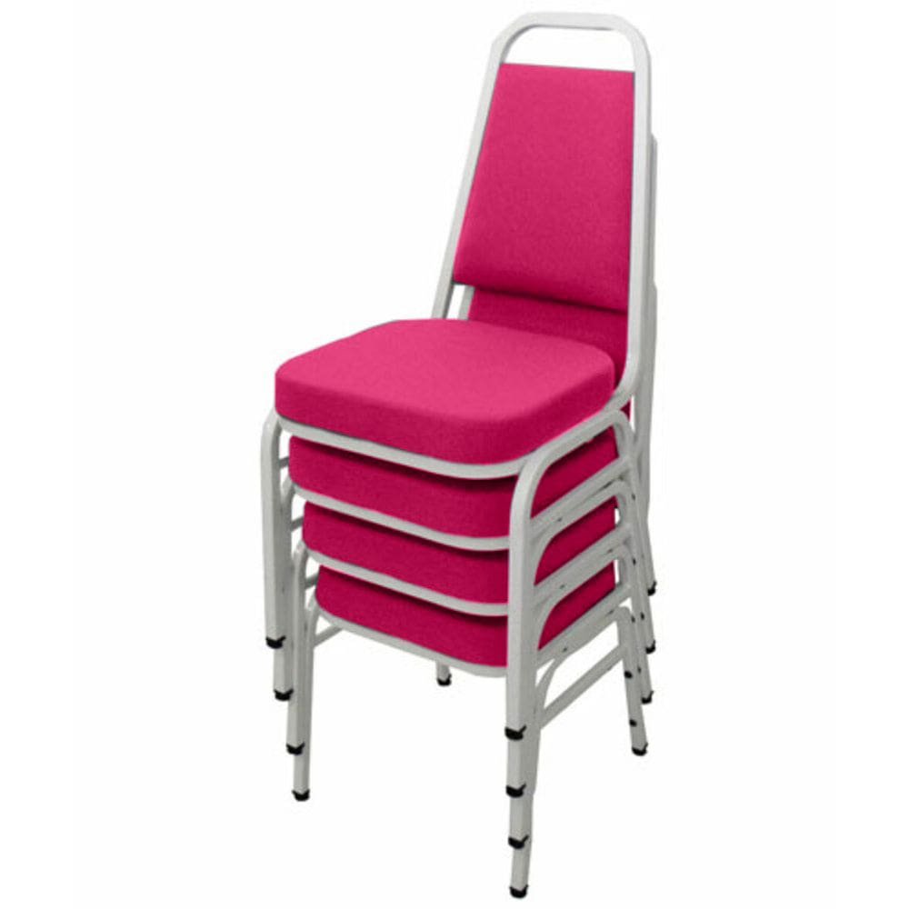 Kit com 4 Cadeiras Empilháveis Linha Hotel Plus Rosa