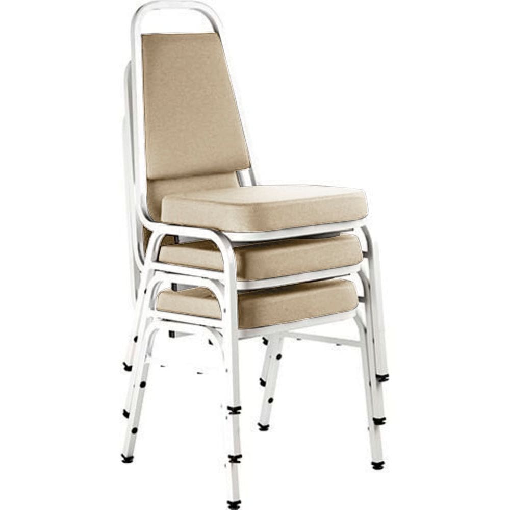 Kit com 3 Cadeiras Empilháveis Linha Hotel Plus Bege