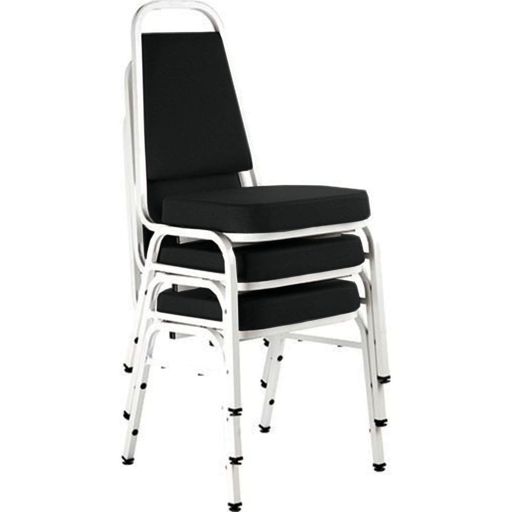 Kit com 3 Cadeiras Empilháveis Linha Hotel Plus Preto