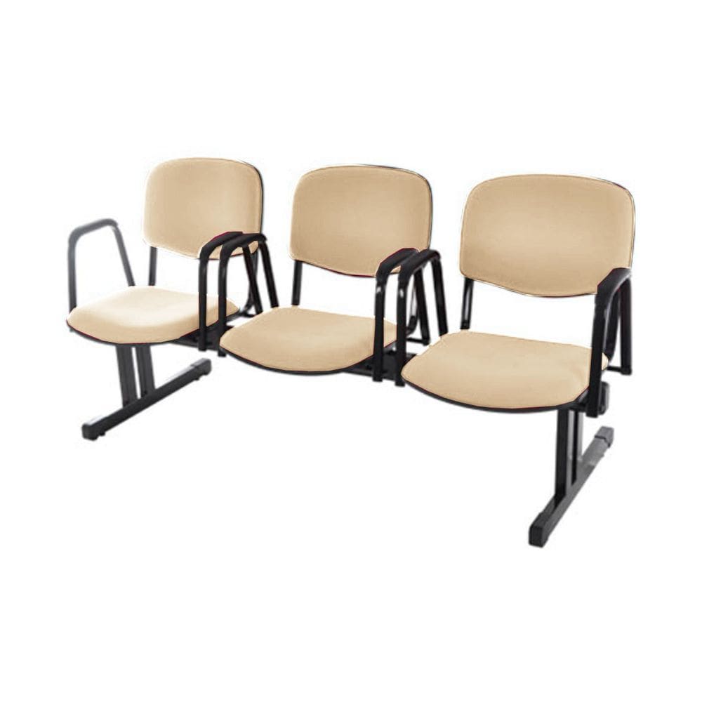 Cadeira em longarina para Auditórios Linha Hotel Bege