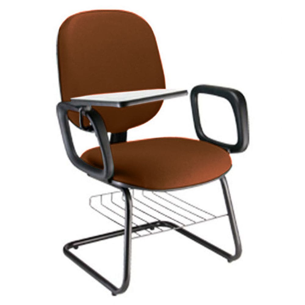 Cadeira Universitária com prancheta para Escolas Linha Uno Marrom