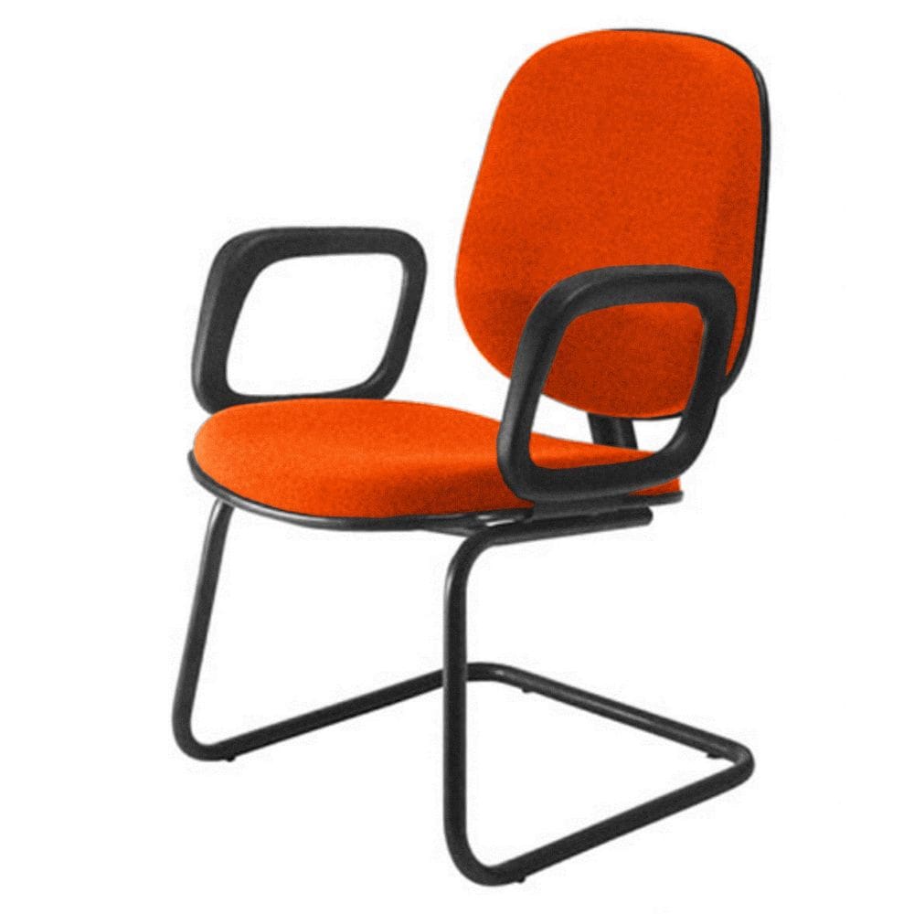 Cadeira Diretor Interlocutor para Escritório Linha Uno Laranja