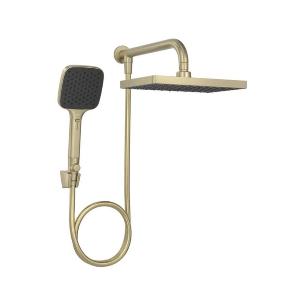 Chuveiro Quadrado De Parede Com Desviador Multijatos Flex Max Summer Gold Deca