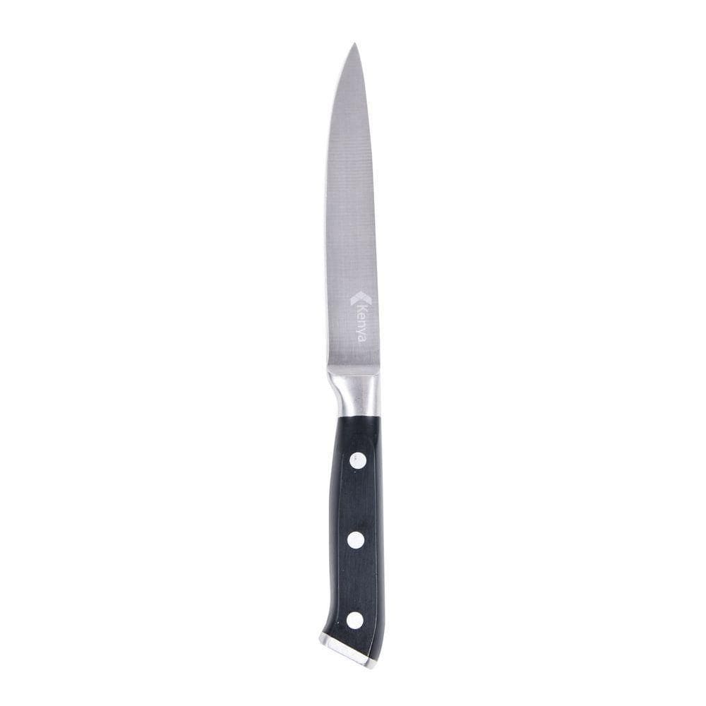 2 Facas P/Pão E Vegetais Aço Inox 15,5cm/15cm Kenya Preta