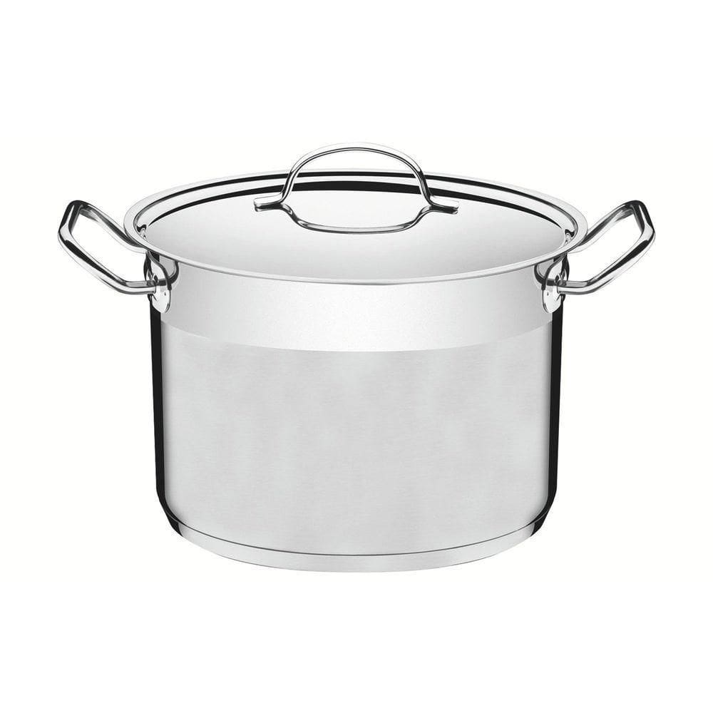 Caldeirão Tramontina Professional 30cm 15,2l Inox Fundo Triplo Tampa Plana Detalhe Satinado Tramontina