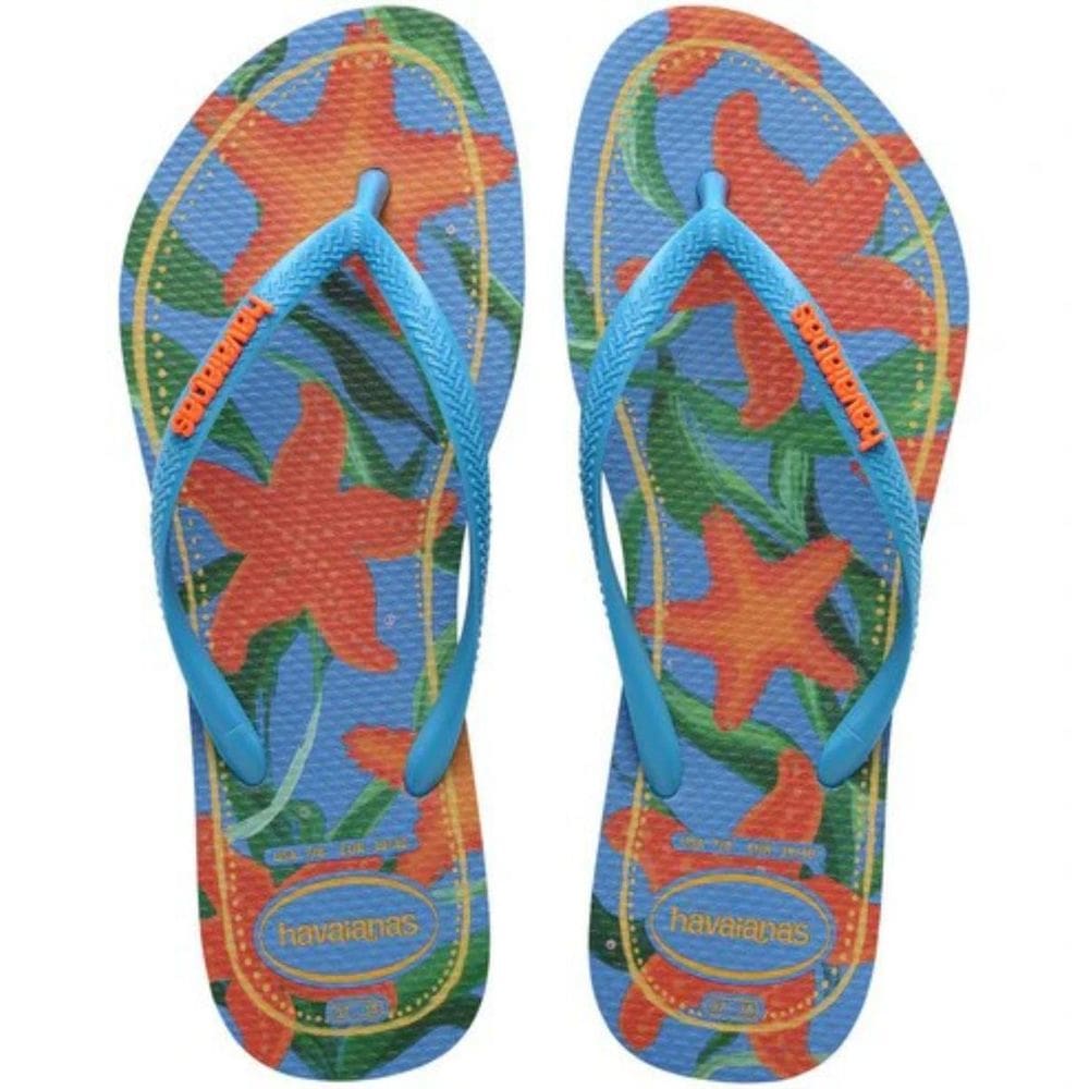 Chinelo Havaianas Slim Tropical Feminino - Azul