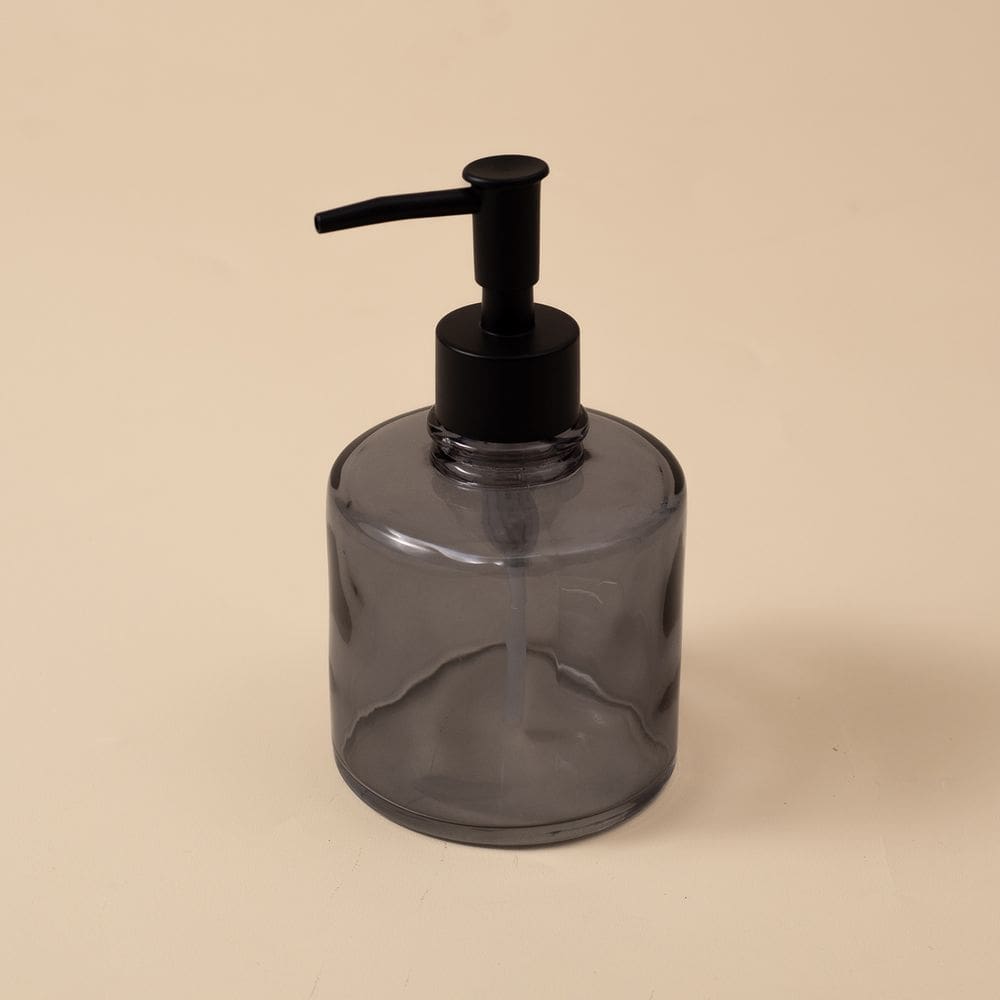 porta sabonete liquido de vidro retrô banheiro - Oikos