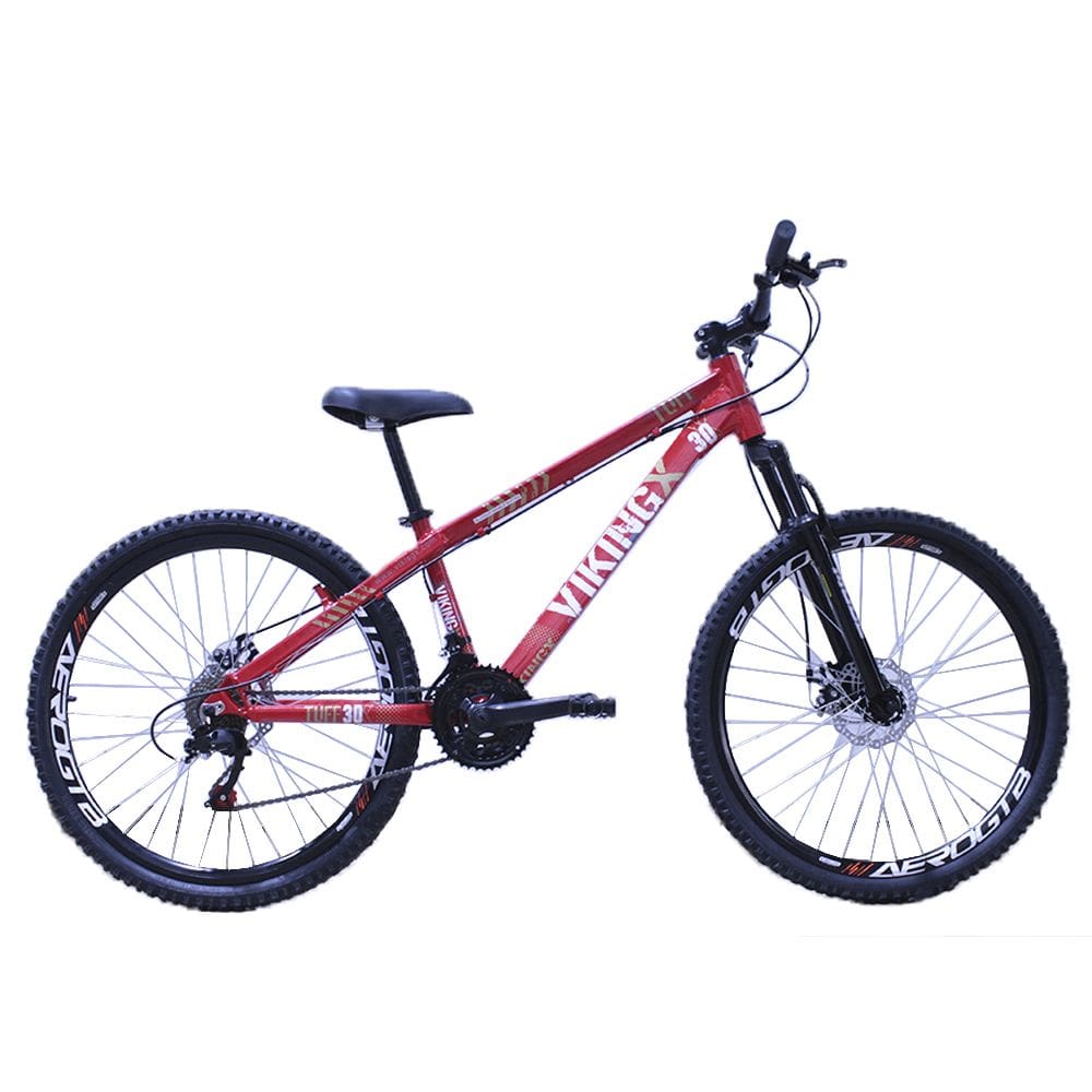 Bicicleta Viking X TUFF 25/30 26 Freio a Disco 21V Vermelho do Grau