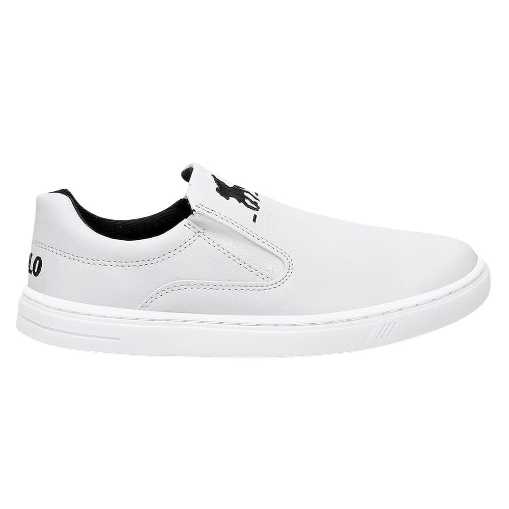 Sapatênis Casual Masculino Polo Plus Branco Casual Fashion