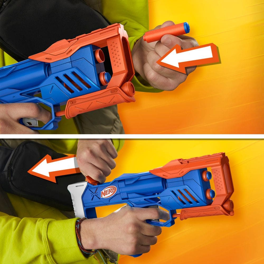 Kit Lançador + Refil - Nerf N Series Kit Triple Action - 32 dardos