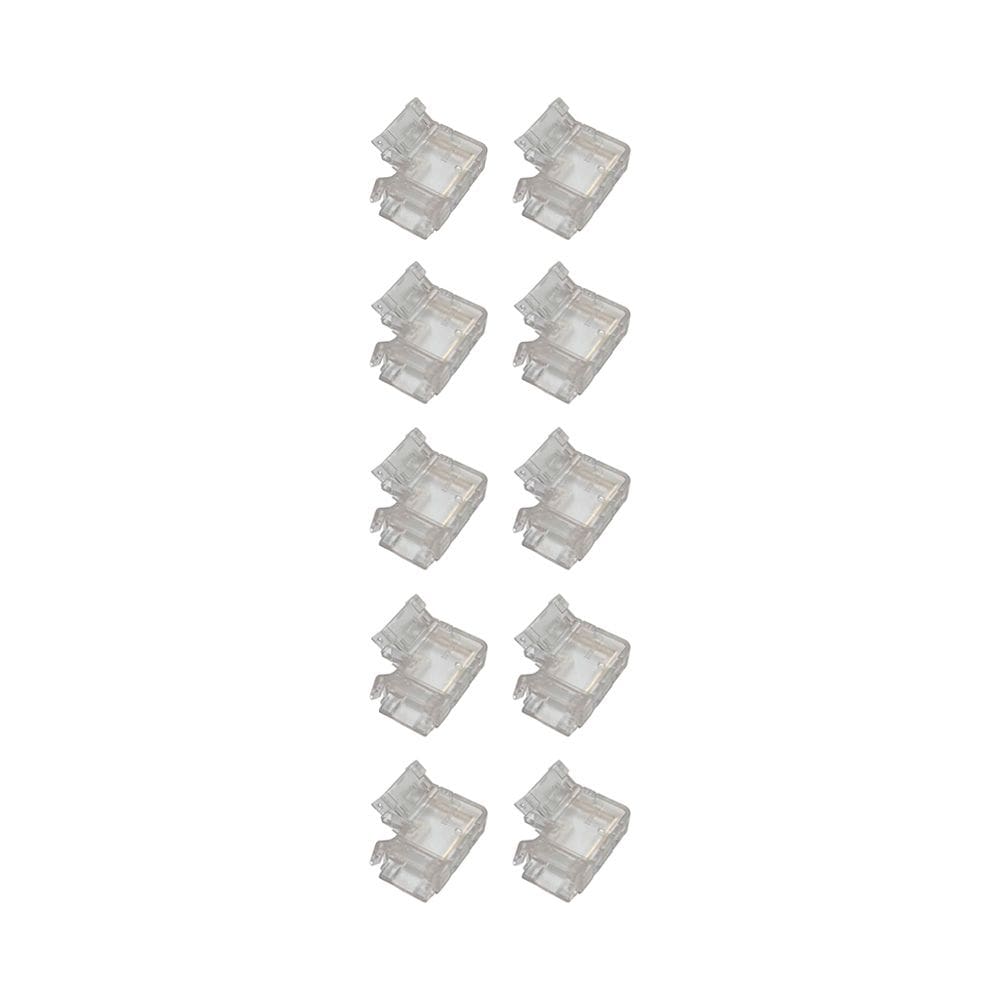 Kit 10 Emendas Conector Astraled em L para Fita de Led 8mm