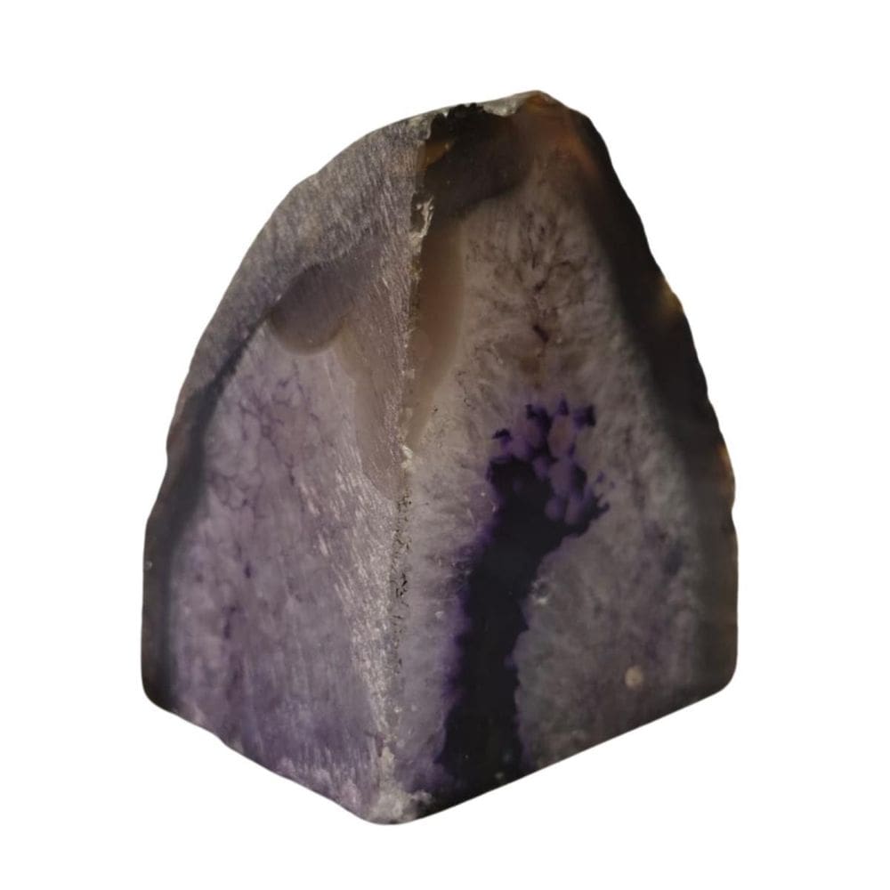 Pedra Natural Geodo Ágata Roxa 500 A 600 Gramas Decoração
