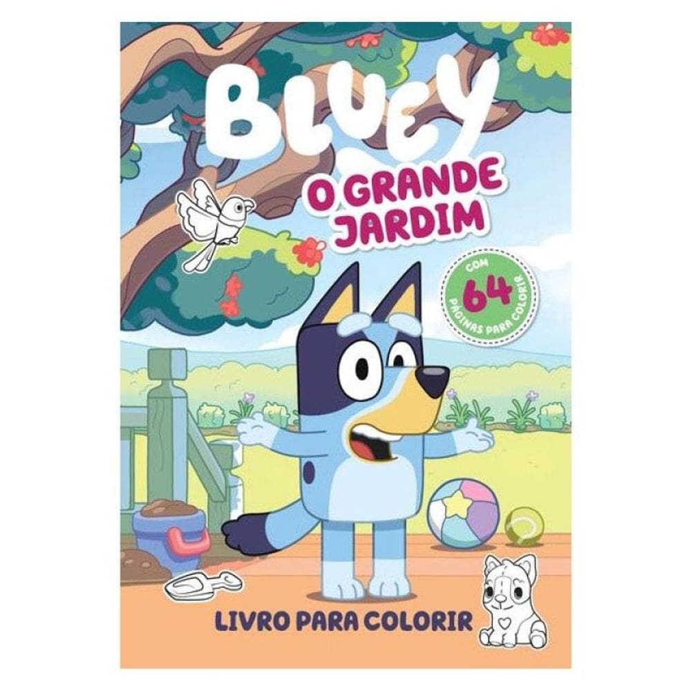 Bluey Livro Para Colorir - O Grande Jardim