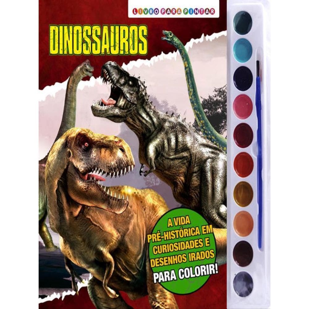 Dinossauros Livro Para Pintar Com Aquarela
