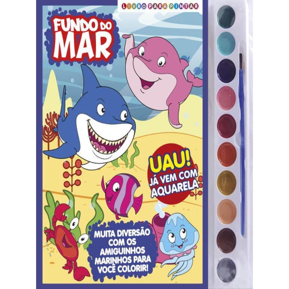 Fundo Do Mar Livro Para Pintar Com Aquarela