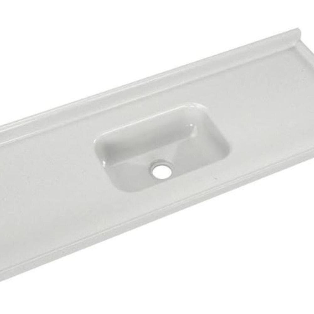 Cubas de Cozinha em Mármore Sintético com Furação para Válvula Internacional 120cmx55cm Gelo