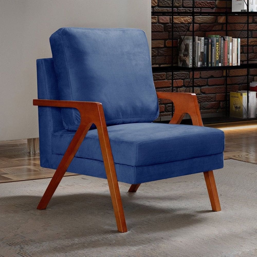 Poltrona Kiara Decorativa Moderna Confortável Sala Recepção Flecha Azul