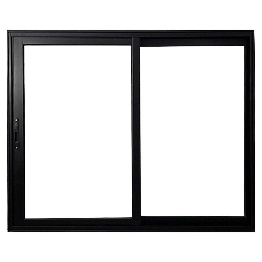 Janela Vitro 2 Folhas de Correr de Alumínio Linha 25 120cm x 120cm Preto