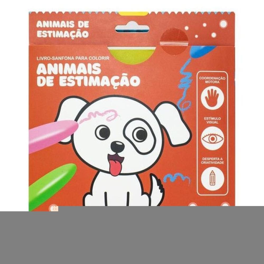 Livro-Sanfona Para Colorir: Animais De Estimação