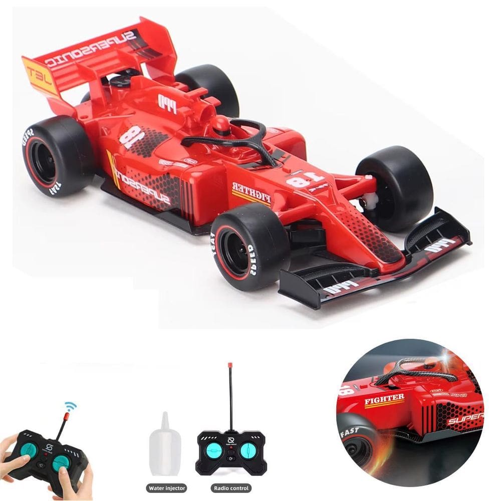 Carrinho Formula 1 Controle Remoto Fumaça E Luz Led Realista