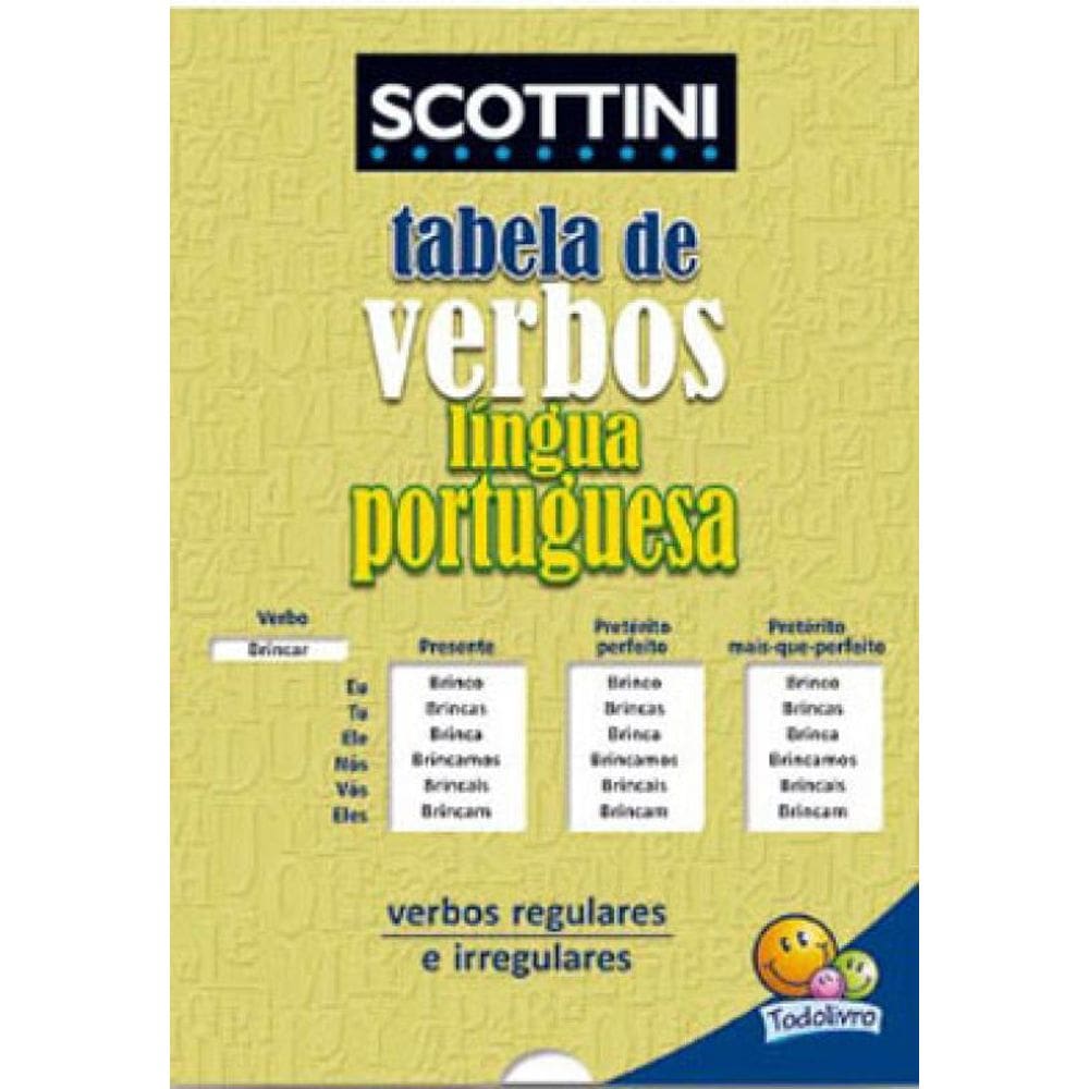 Scottini Tabela De Verbos Da Língua Portuguesa (Luva)