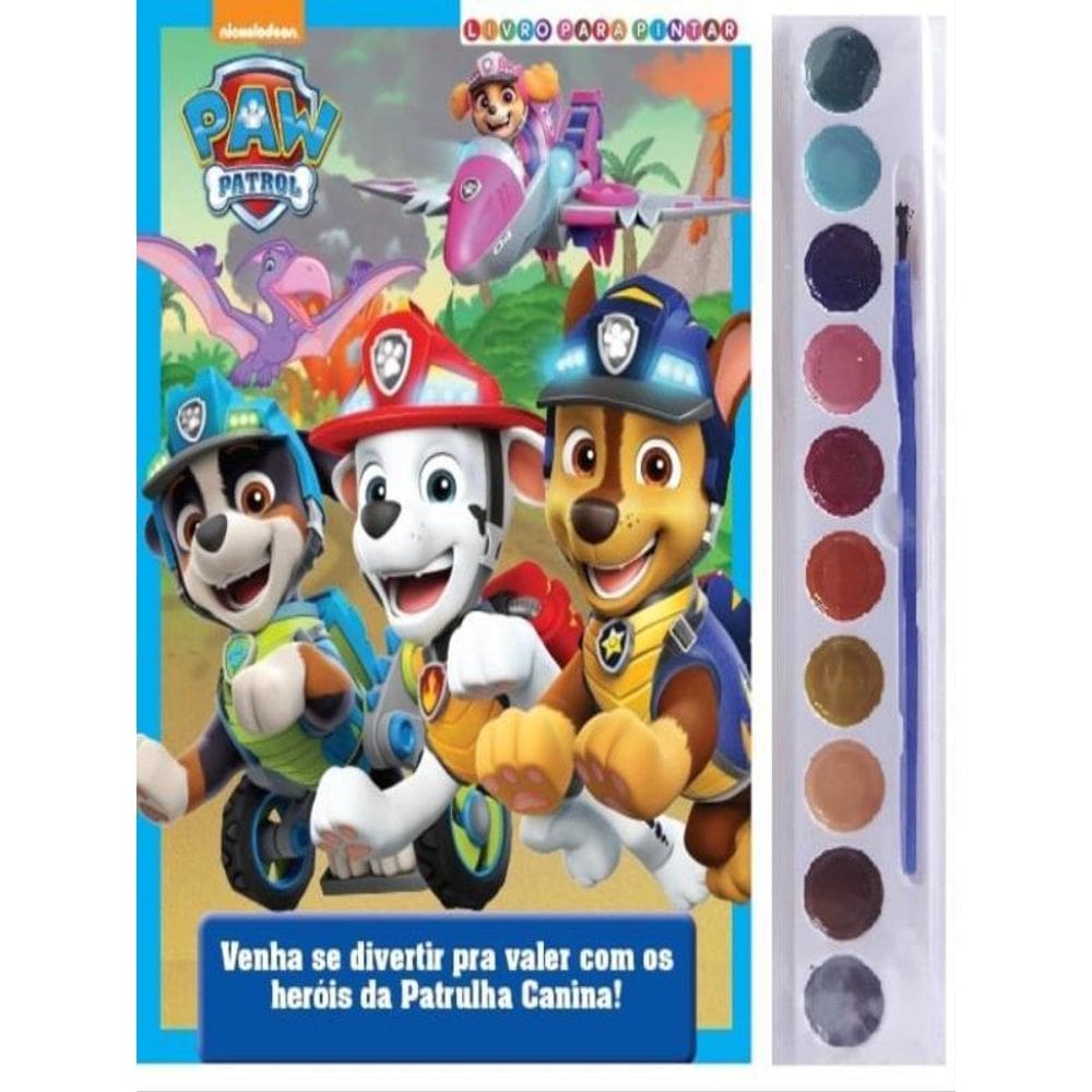 Patrulha Canina Livro Para Pintar Com Aquarela