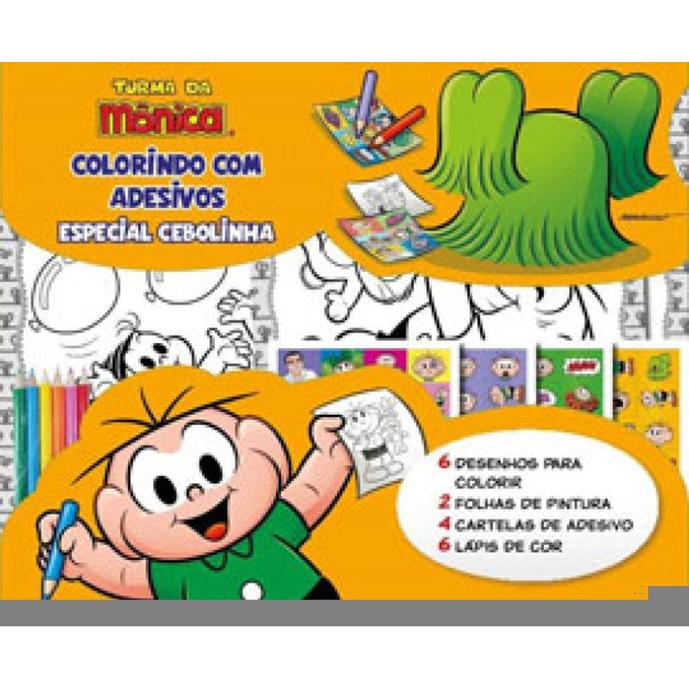 Turma Da Mônica - Colorindo Com Adesivos - Especial - Cebolinha