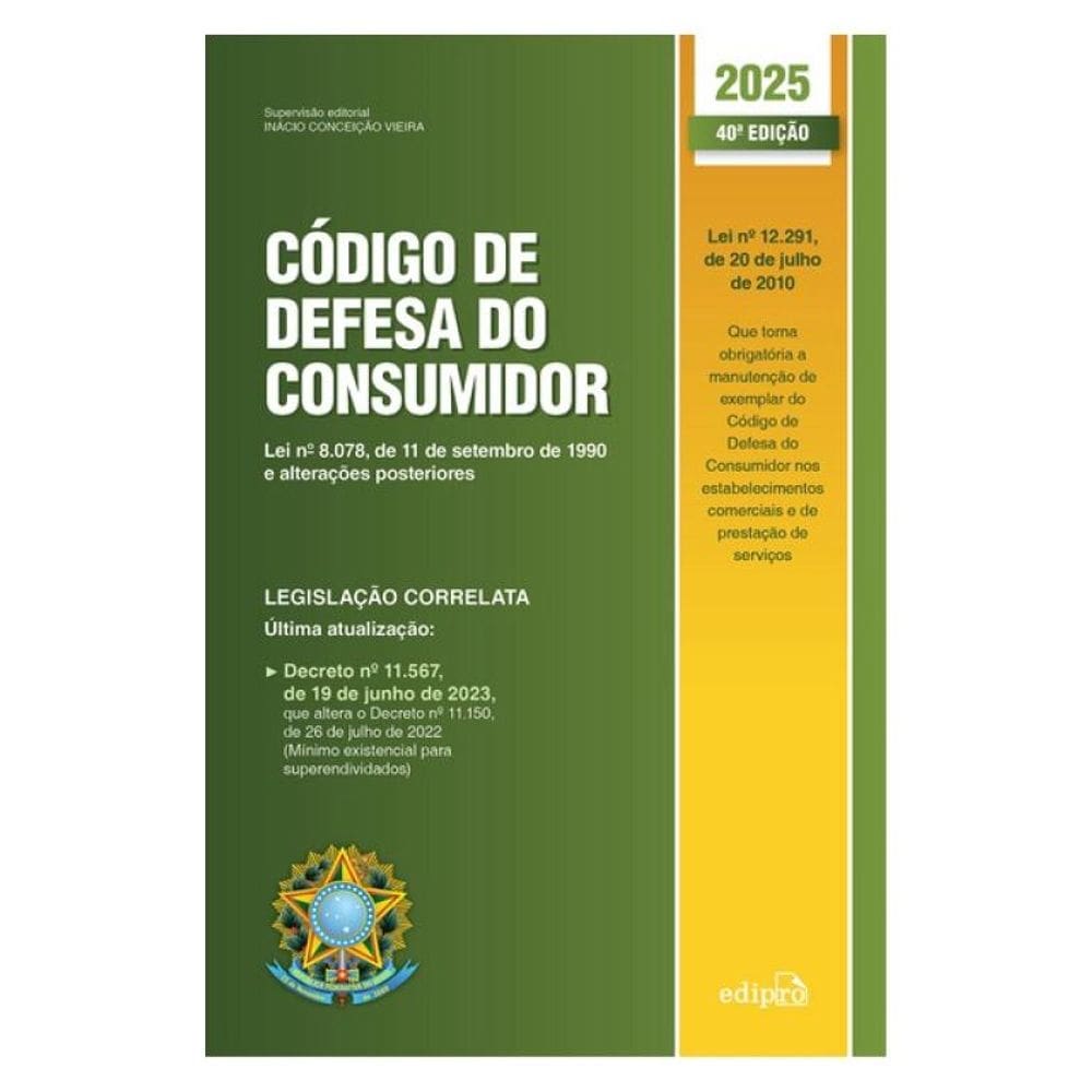 Código De Defesa Do Consumidor 2025 - 40ª Edição Atualizada