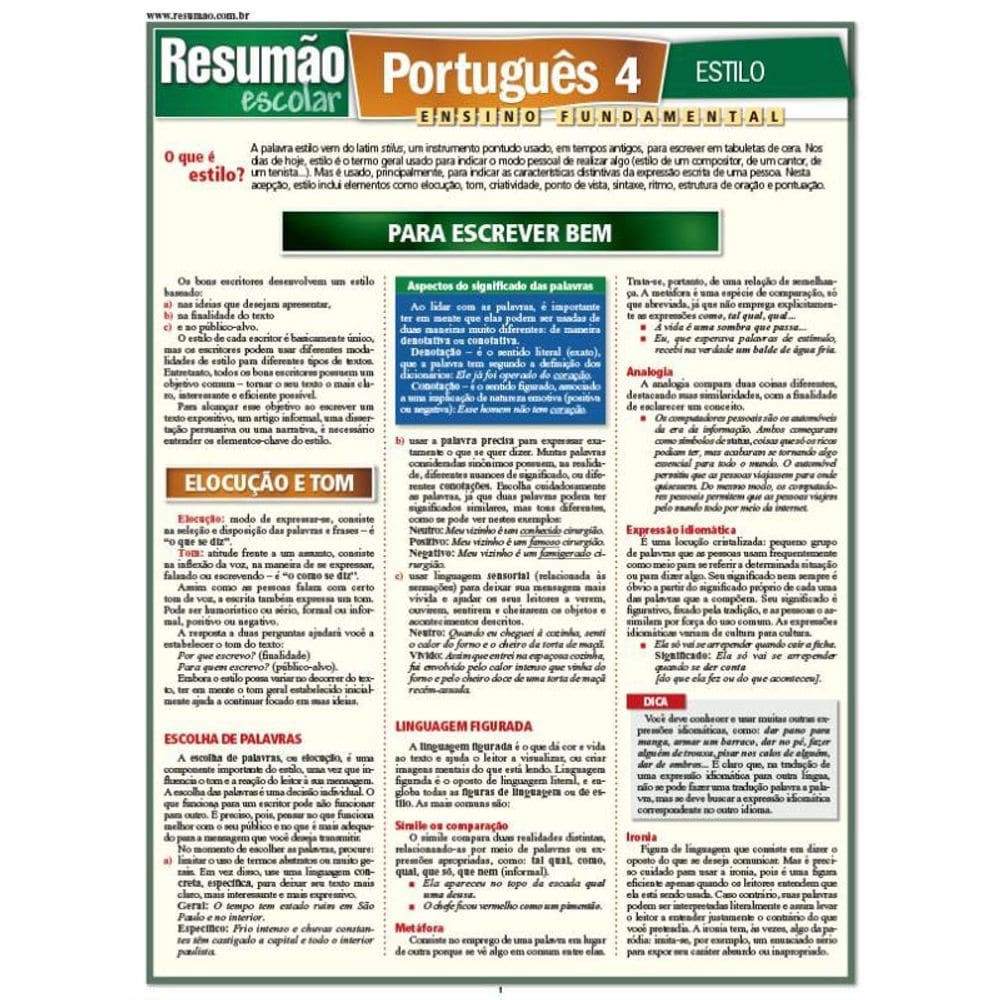 Português 4 - Estilo