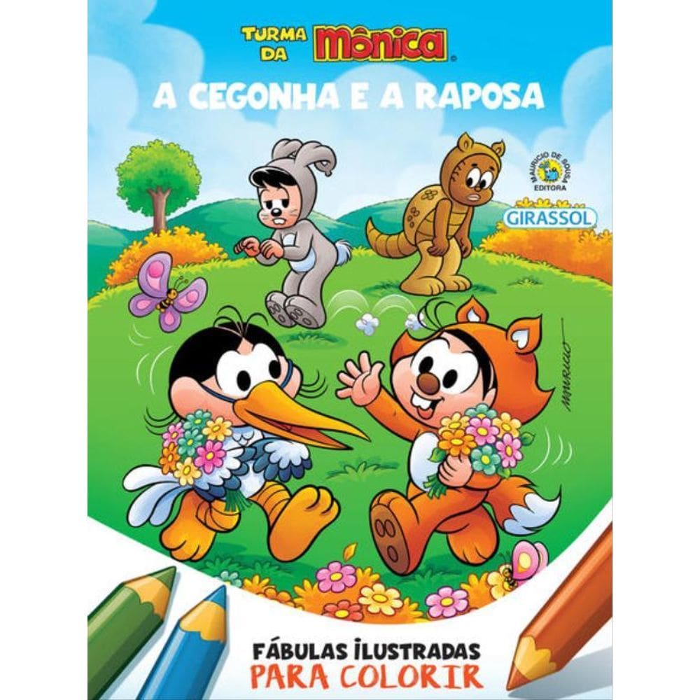 Turma Da Mônica - Fábulas Ilustradas Para Colorir - A Cegonha E A Raposa