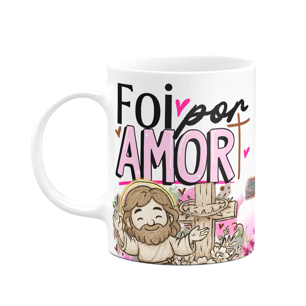 Caneca da Páscoa - Foi por amor - M2 - 325ml