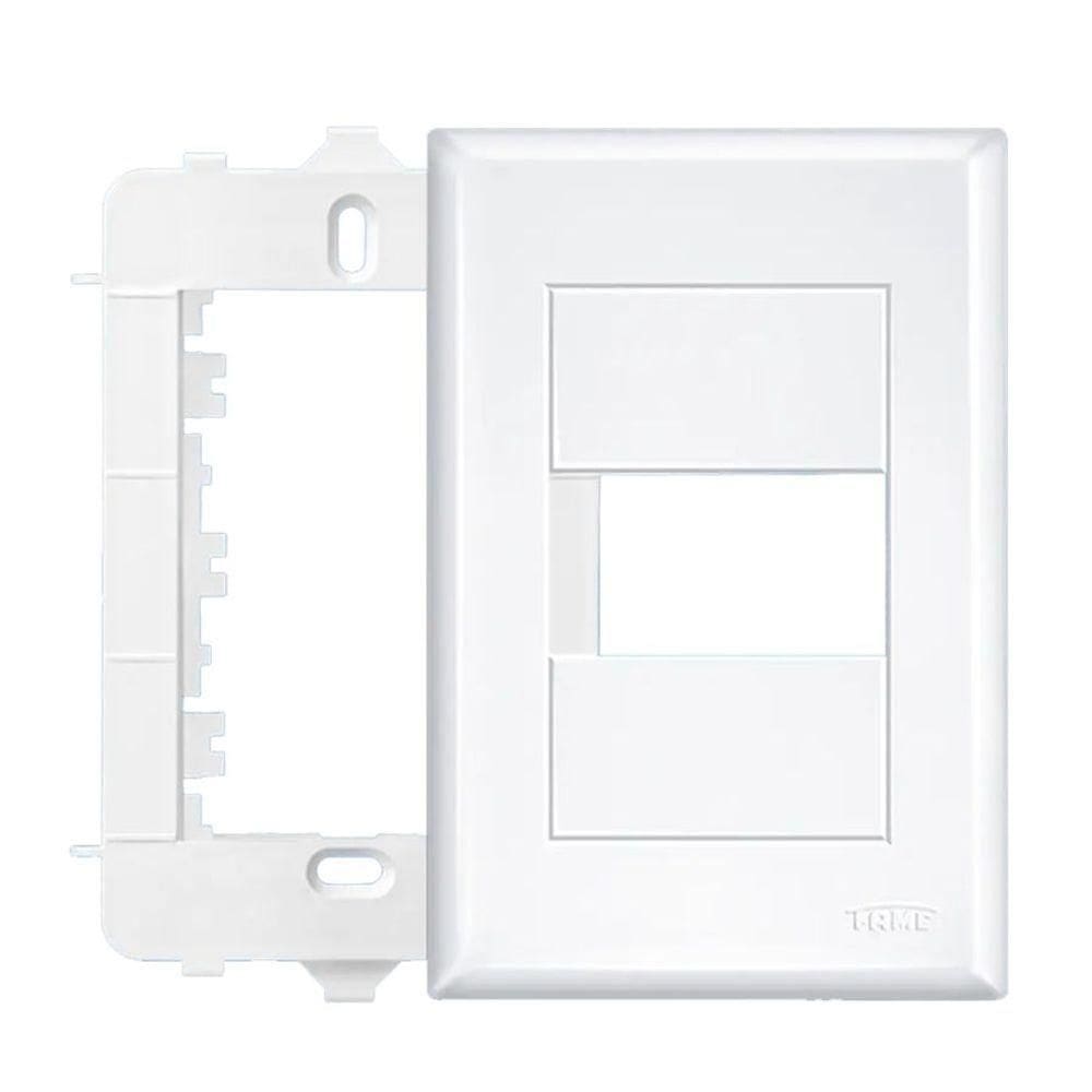 Conjunto Fame Evidence - Placa Com Suporte 1 Módulo Horizontal 4x2