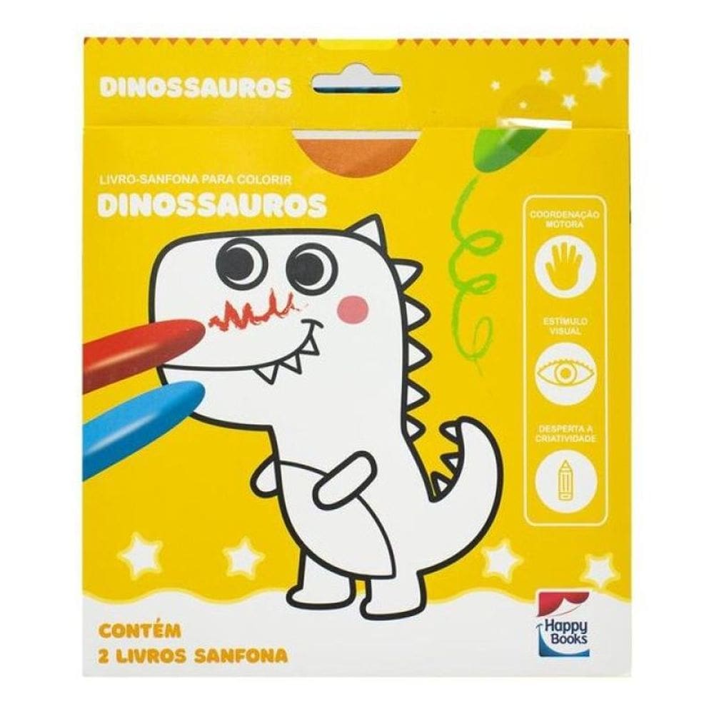 Livro-Sanfona Para Colorir: Dinossauros