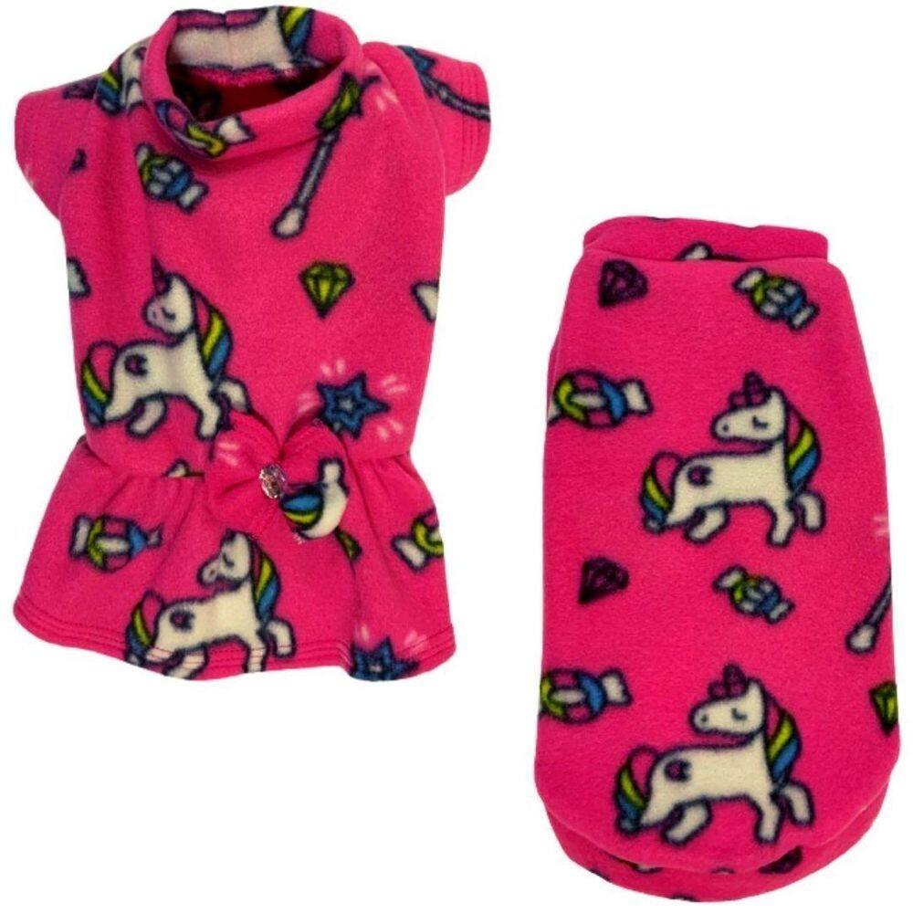 Kit 2 Roupas De Inverno Para Cães E Gato Vestido E Capa P