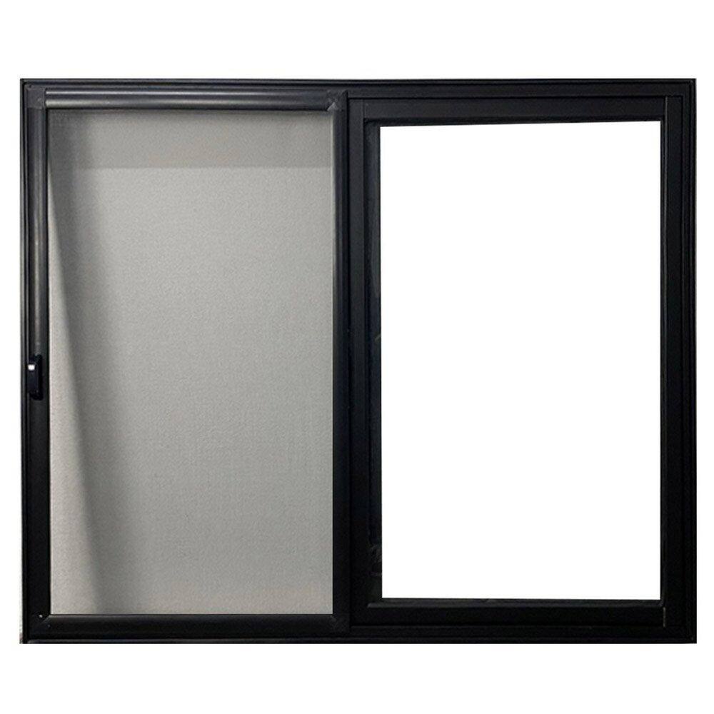 Janela Vitro 2 Folhas de Correr Tela Mosquiteira Alumínio 100cm x 120cm Preto