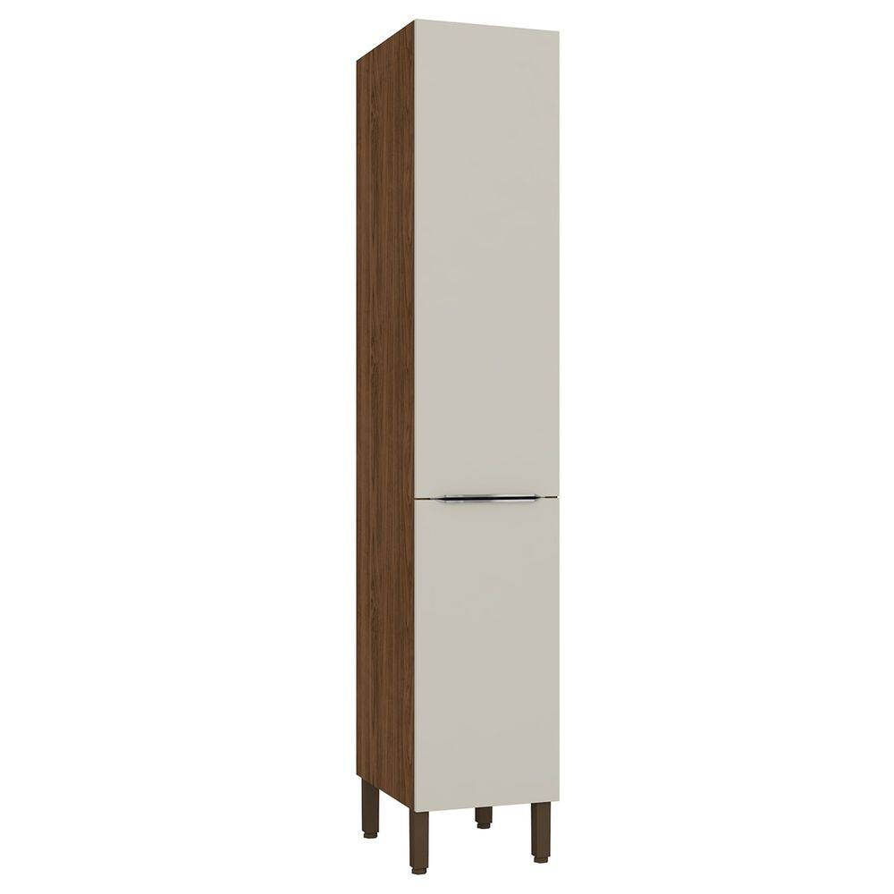 Paneleiro de Cozinha 2 Portas 40cm Dora Z06 Nogueira/Off White - Mpozenato