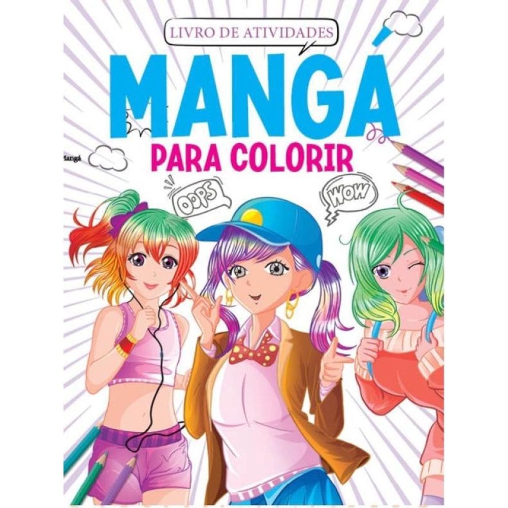 Mangá Para Colorir - Livro De Atividades