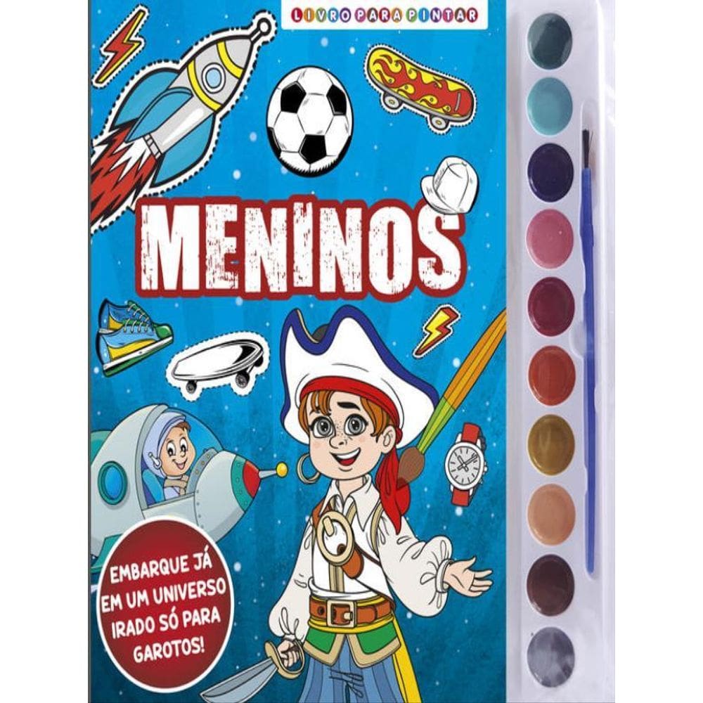 Meninos Livro Para Pintar Com Aquarela