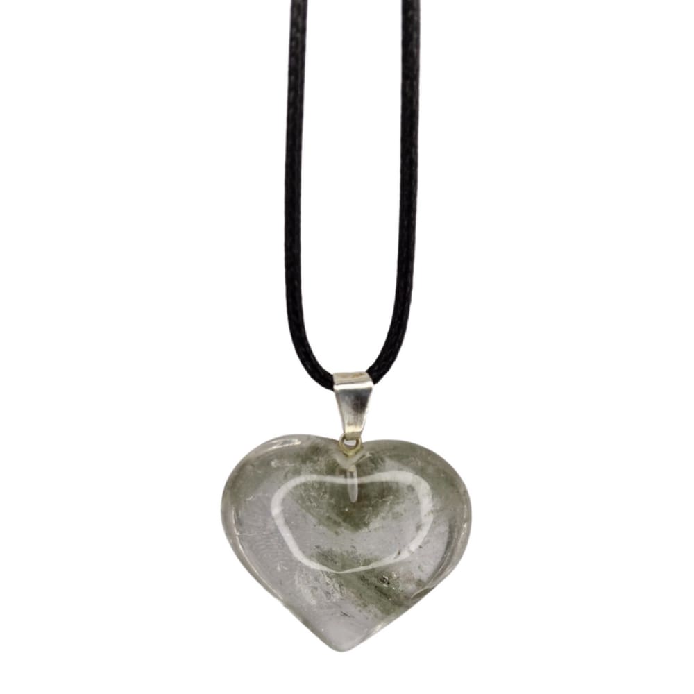 Colar Pingente Pedra Cristal com Pedras Mistas Coração