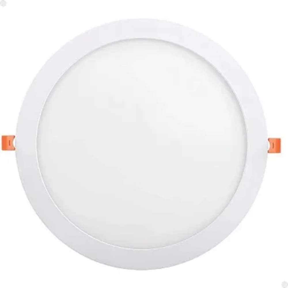 Luminária Plafon Painel Led Redondo Embutir 6w 3000k Bivolt Lorben